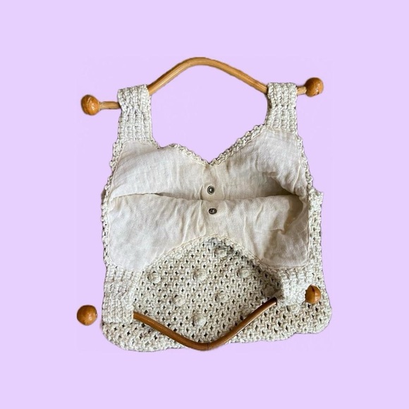 Vintage 70s Crochet Bag Ernest Handbag Co. Boho Purse handbag 🔥 - Picture 2 of 4
